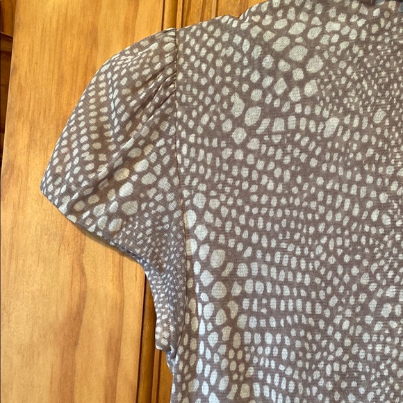 Chico's Gray Ruffle Button-Down Top - Picture 7 of 9